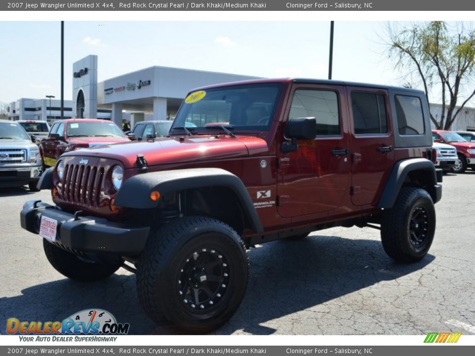 2007 Jeep Wrangler Unlimited X 4x4 Red Rock Crystal Pearl / Dark Khaki/Medium Khaki Photo #6