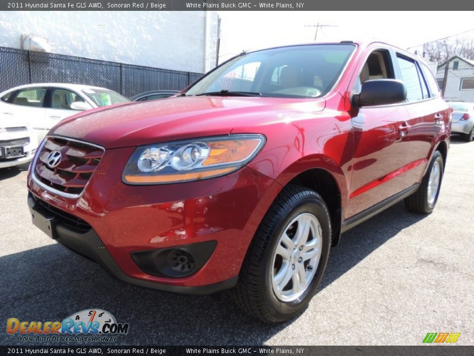 2011 Hyundai Santa Fe GLS AWD Sonoran Red / Beige Photo #1