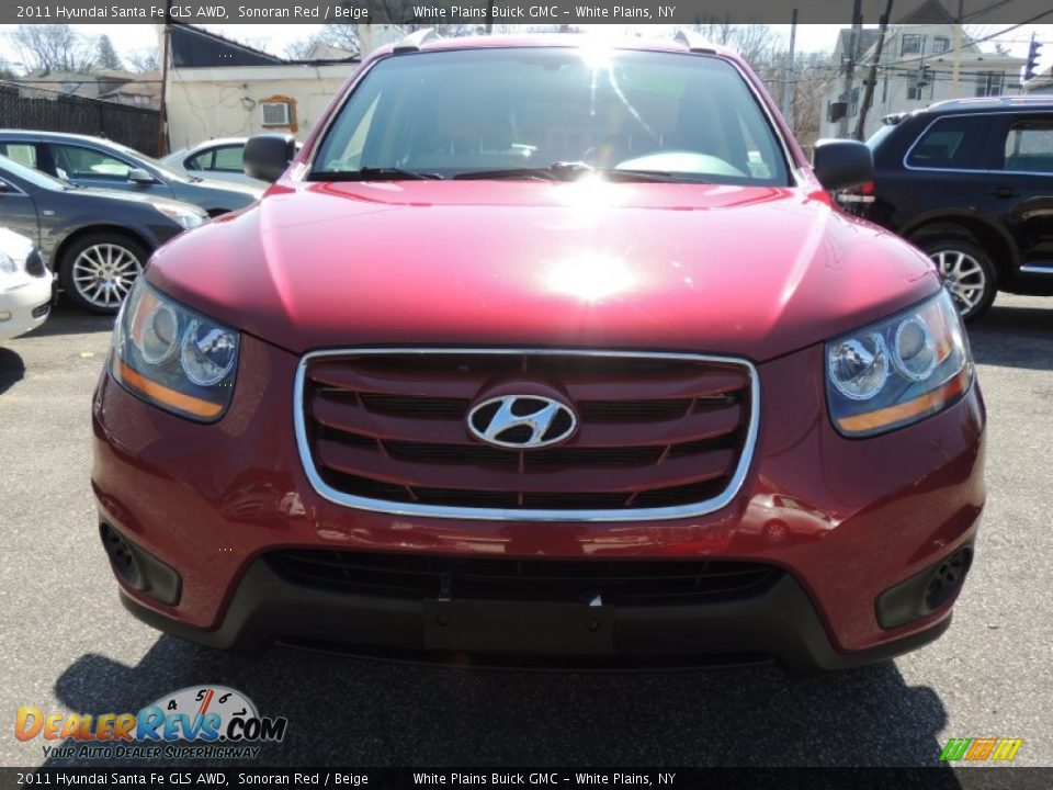 2011 Hyundai Santa Fe GLS AWD Sonoran Red / Beige Photo #2