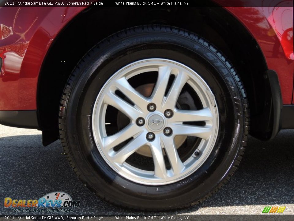 2011 Hyundai Santa Fe GLS AWD Sonoran Red / Beige Photo #3