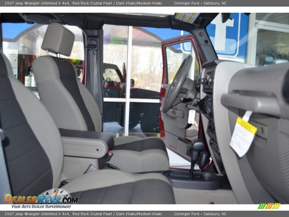 2007 Jeep Wrangler Unlimited X 4x4 Red Rock Crystal Pearl / Dark Khaki/Medium Khaki Photo #15