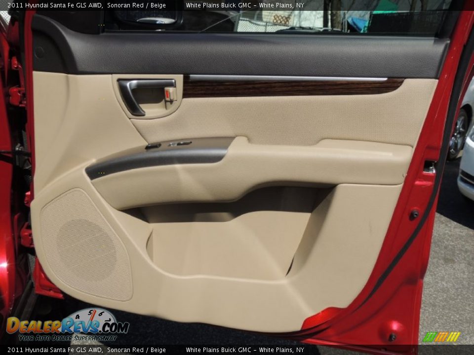 2011 Hyundai Santa Fe GLS AWD Sonoran Red / Beige Photo #9
