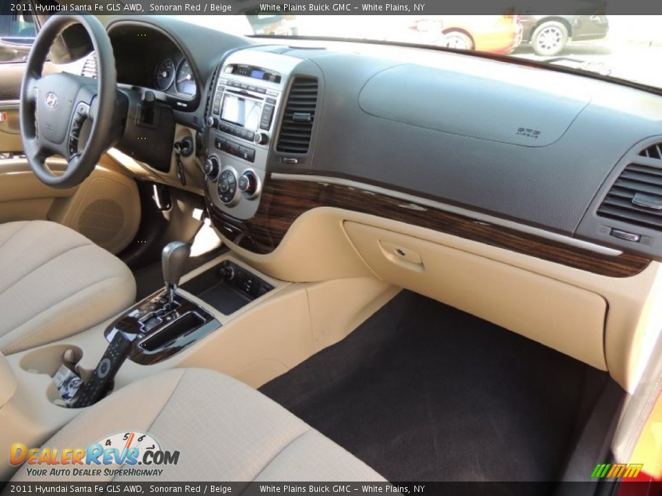 2011 Hyundai Santa Fe GLS AWD Sonoran Red / Beige Photo #10