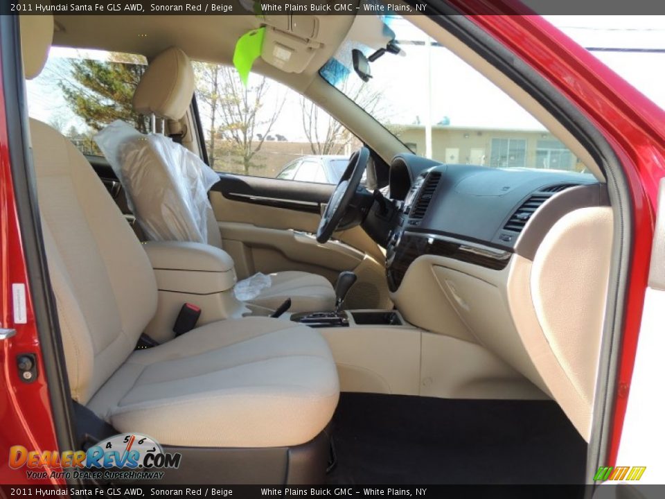 2011 Hyundai Santa Fe GLS AWD Sonoran Red / Beige Photo #11