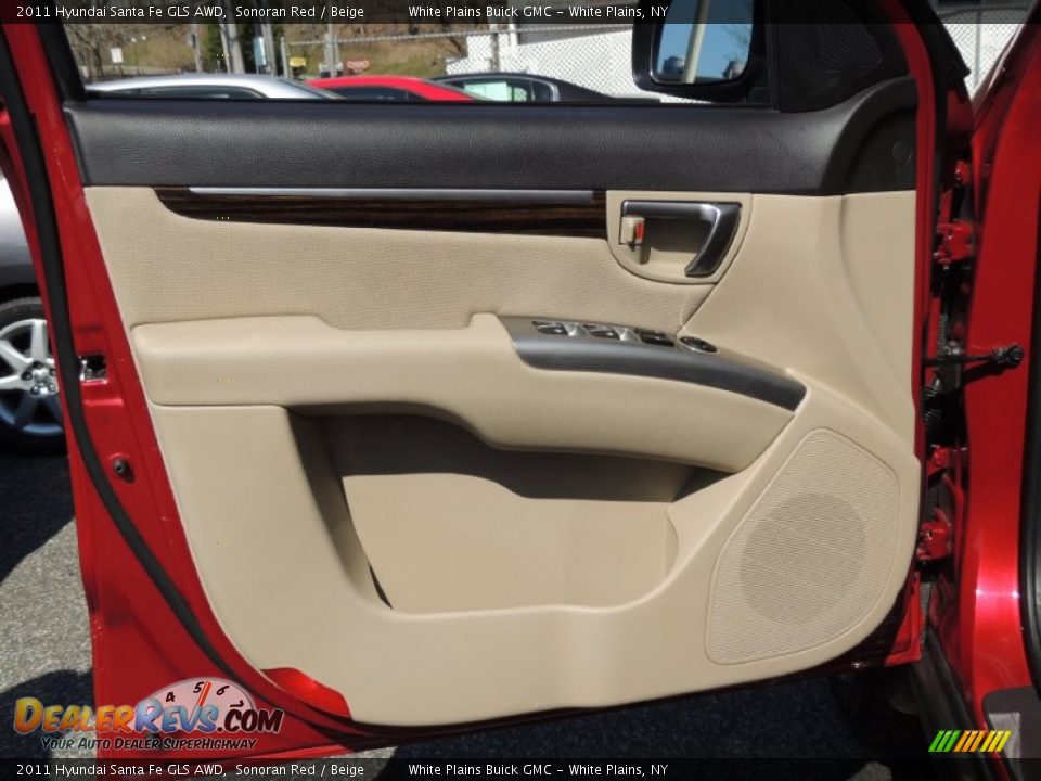 2011 Hyundai Santa Fe GLS AWD Sonoran Red / Beige Photo #13