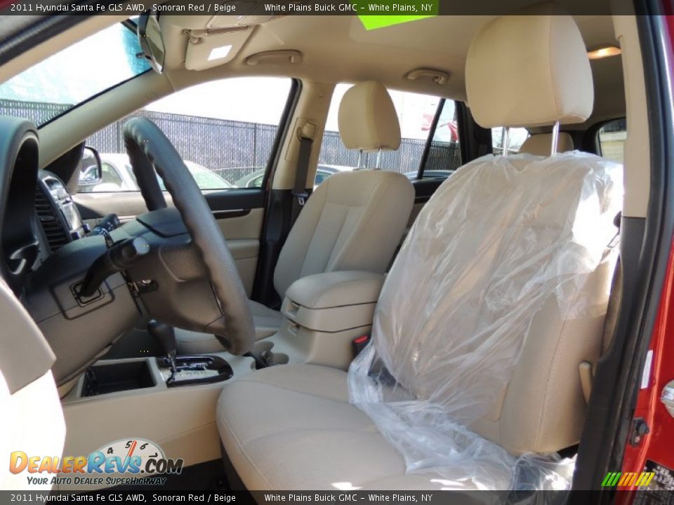 2011 Hyundai Santa Fe GLS AWD Sonoran Red / Beige Photo #15