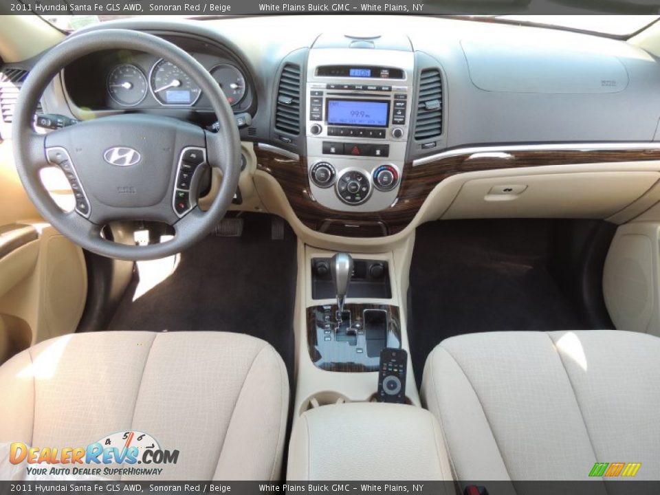 2011 Hyundai Santa Fe GLS AWD Sonoran Red / Beige Photo #16