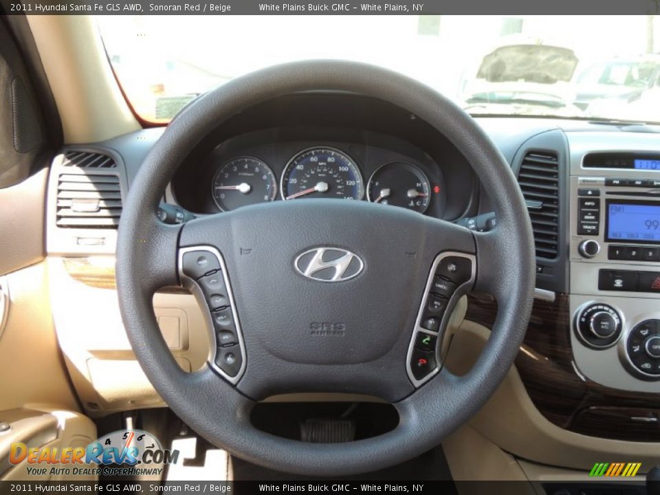 2011 Hyundai Santa Fe GLS AWD Sonoran Red / Beige Photo #17
