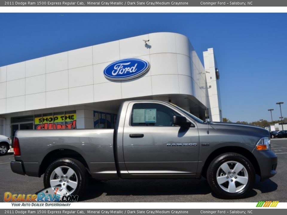 2011 Dodge Ram 1500 Express Regular Cab Mineral Gray Metallic / Dark Slate Gray/Medium Graystone Photo #2