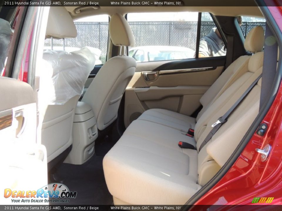2011 Hyundai Santa Fe GLS AWD Sonoran Red / Beige Photo #23
