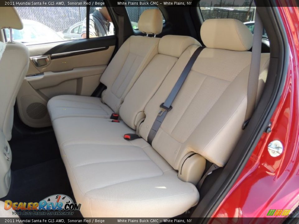 2011 Hyundai Santa Fe GLS AWD Sonoran Red / Beige Photo #24