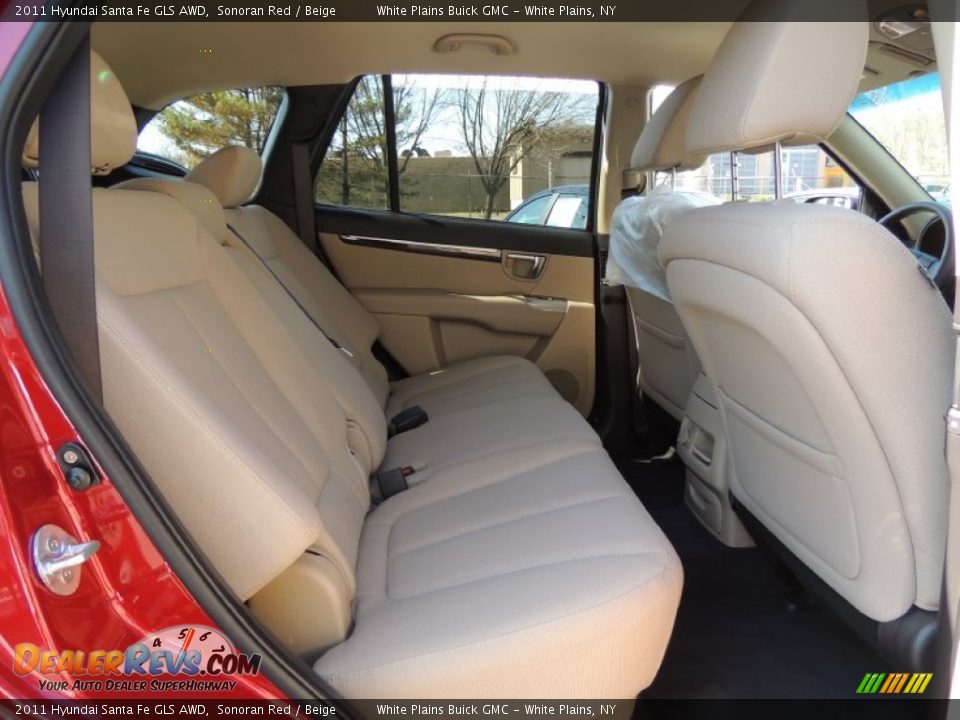 2011 Hyundai Santa Fe GLS AWD Sonoran Red / Beige Photo #25