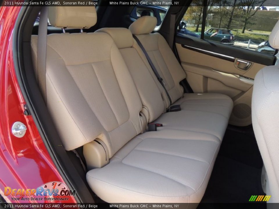2011 Hyundai Santa Fe GLS AWD Sonoran Red / Beige Photo #26