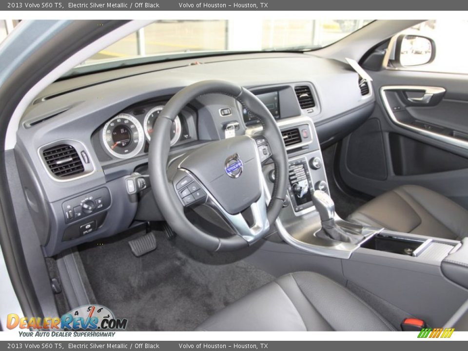 2013 Volvo S60 T5 Electric Silver Metallic / Off Black Photo #13