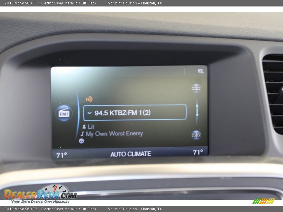 2013 Volvo S60 T5 Electric Silver Metallic / Off Black Photo #18