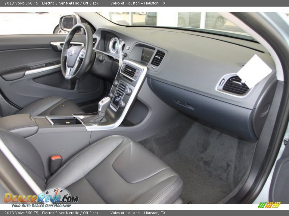 2013 Volvo S60 T5 Electric Silver Metallic / Off Black Photo #28