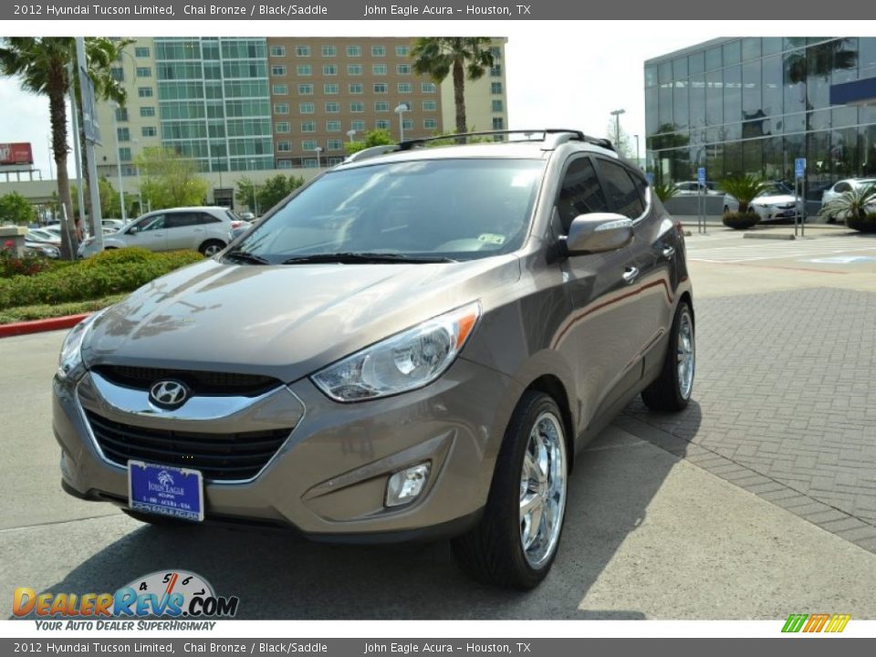 2012 Hyundai Tucson Limited Chai Bronze / Black/Saddle Photo #2