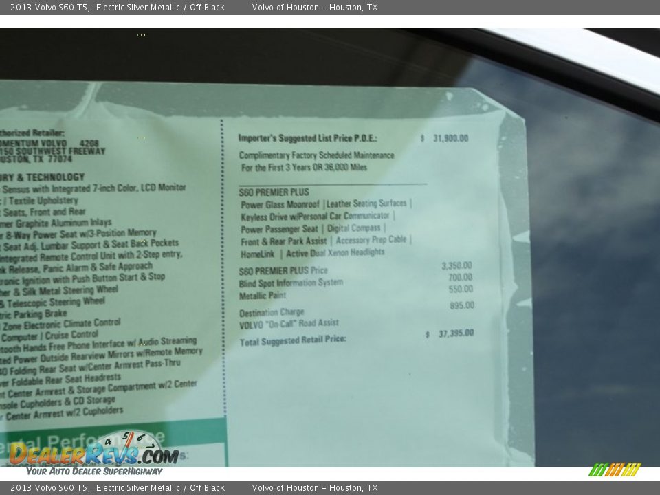 2013 Volvo S60 T5 Electric Silver Metallic / Off Black Photo #31