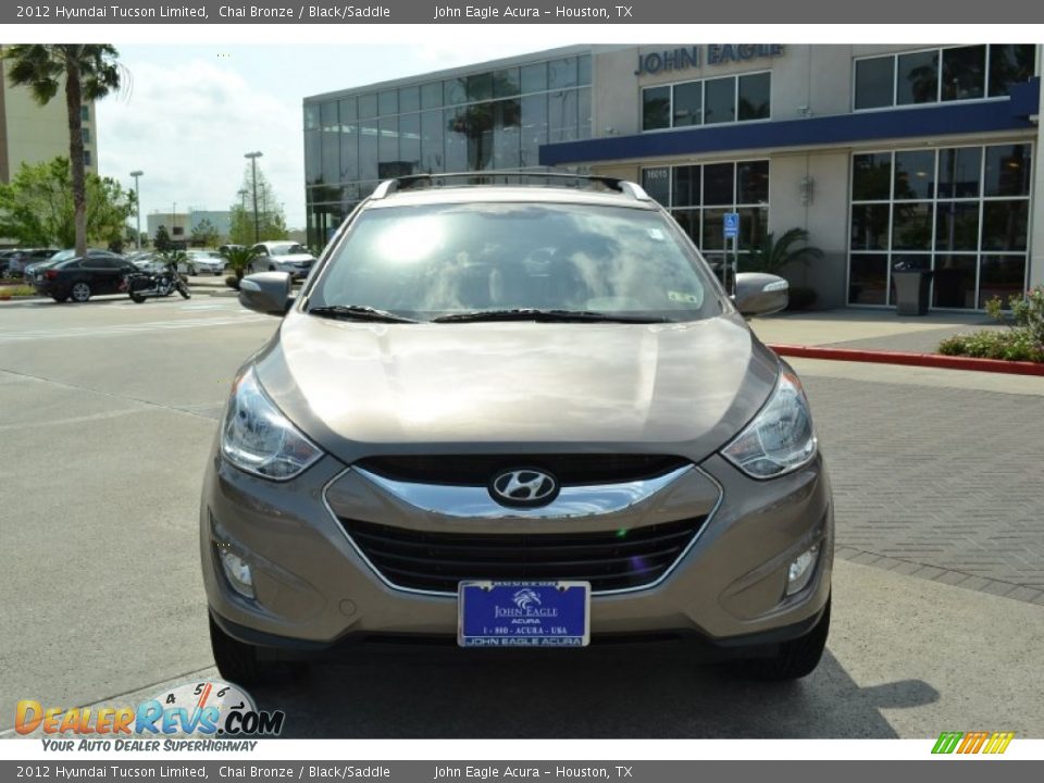 2012 Hyundai Tucson Limited Chai Bronze / Black/Saddle Photo #3