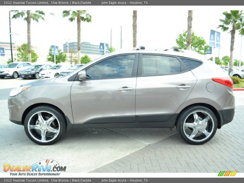 2012 Hyundai Tucson Limited Chai Bronze / Black/Saddle Photo #5