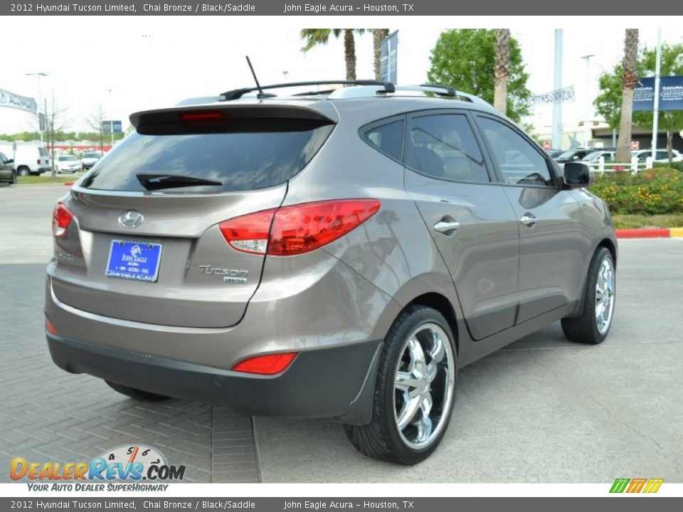 2012 Hyundai Tucson Limited Chai Bronze / Black/Saddle Photo #8