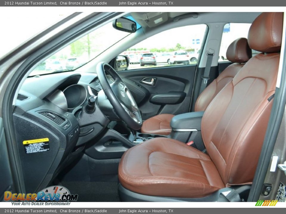2012 Hyundai Tucson Limited Chai Bronze / Black/Saddle Photo #10