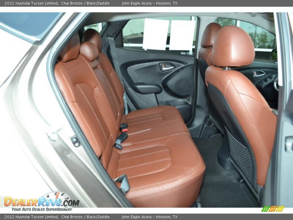 2012 Hyundai Tucson Limited Chai Bronze / Black/Saddle Photo #14