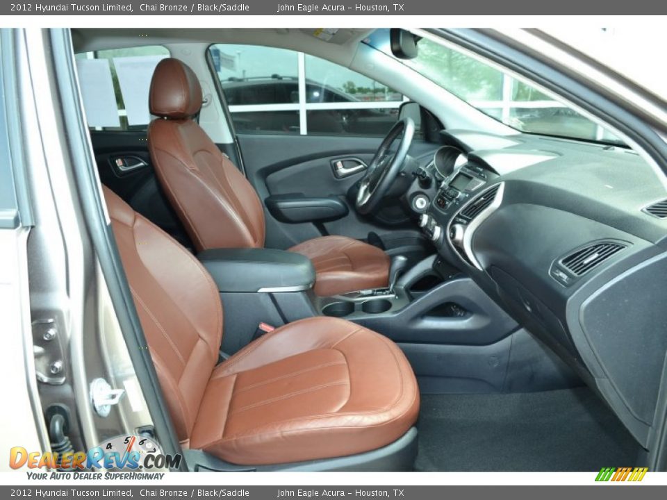 2012 Hyundai Tucson Limited Chai Bronze / Black/Saddle Photo #16