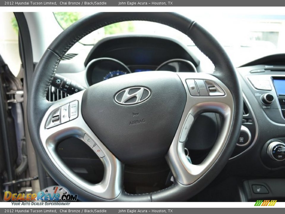 2012 Hyundai Tucson Limited Chai Bronze / Black/Saddle Photo #21