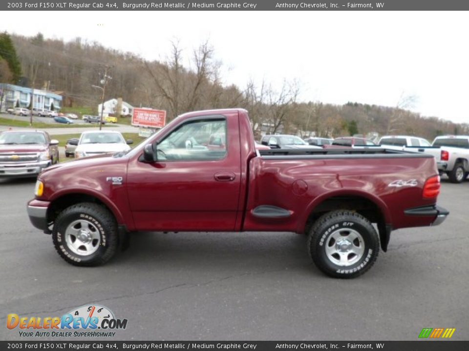 Burgundy Red Metallic 2003 Ford F150 XLT Regular Cab 4x4 Photo #4