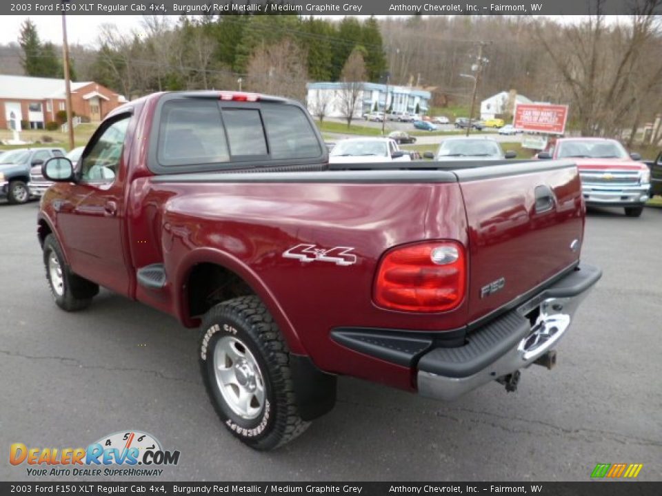 Burgundy Red Metallic 2003 Ford F150 XLT Regular Cab 4x4 Photo #5