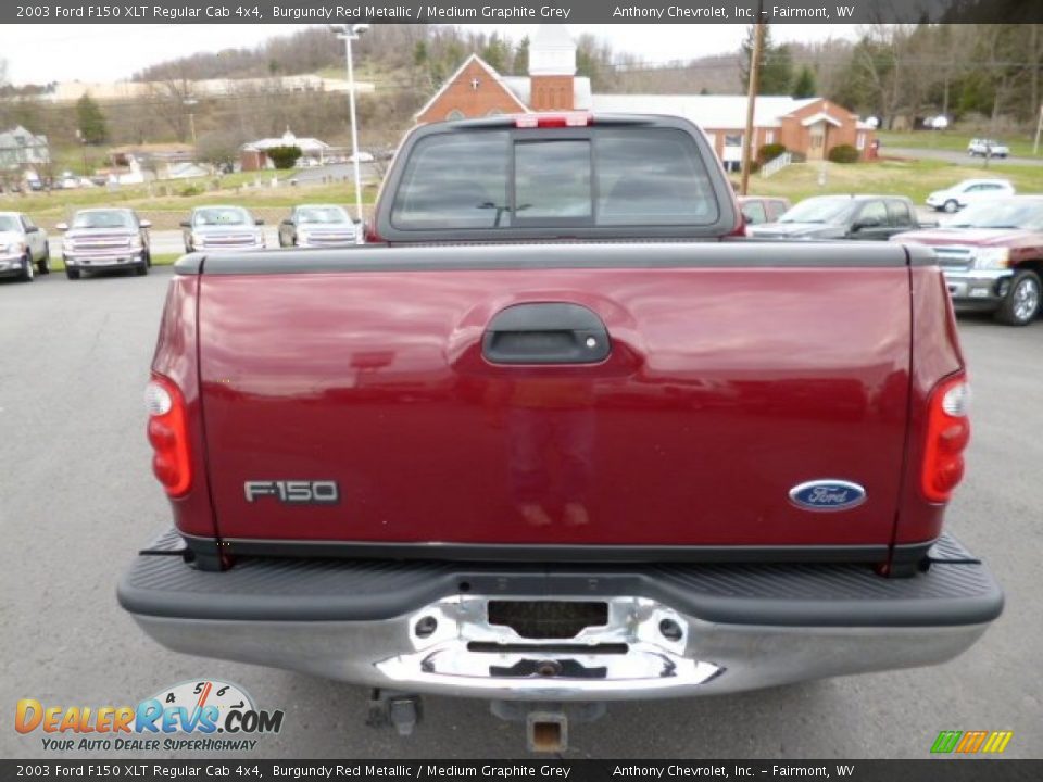 2003 Ford F150 XLT Regular Cab 4x4 Burgundy Red Metallic / Medium Graphite Grey Photo #6