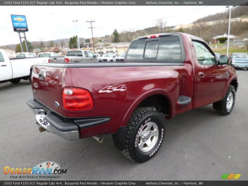 2003 Ford F150 XLT Regular Cab 4x4 Burgundy Red Metallic / Medium Graphite Grey Photo #7