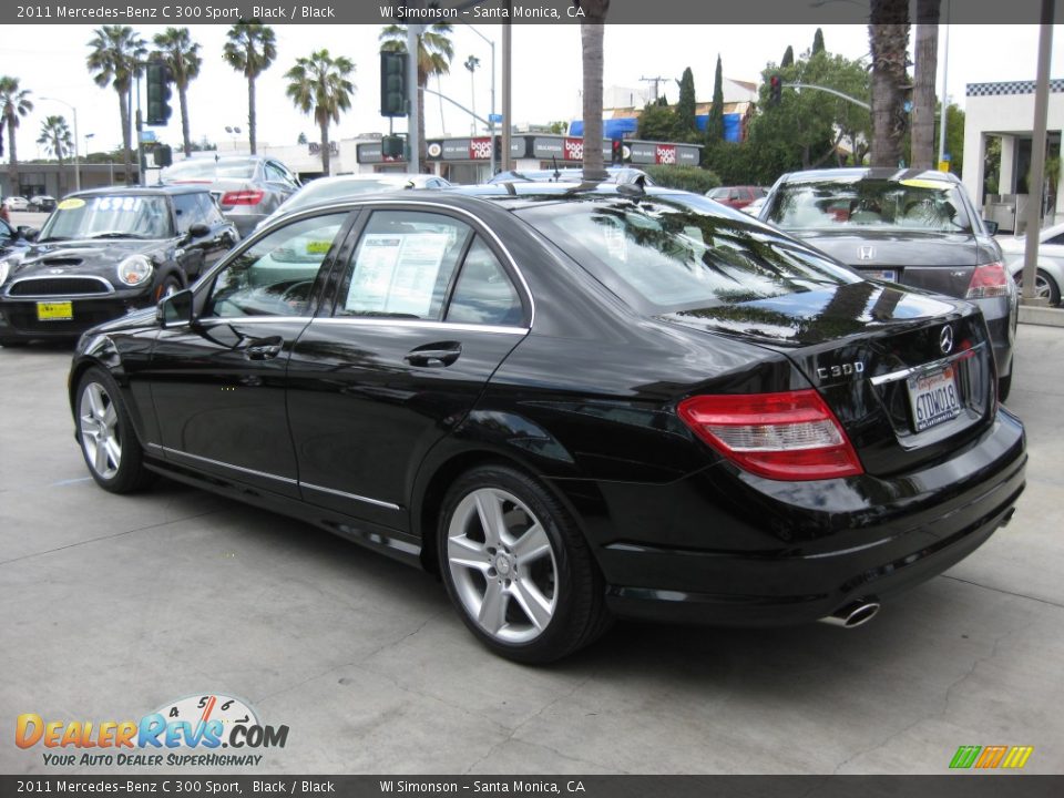 2011 Mercedes-Benz C 300 Sport Black / Black Photo #4