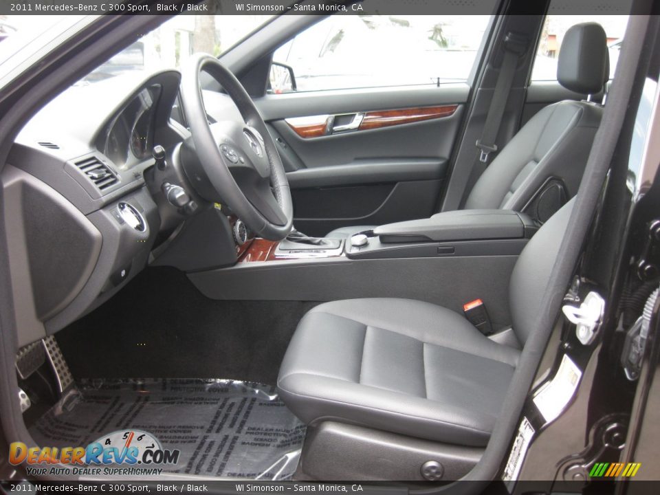 Black Interior - 2011 Mercedes-Benz C 300 Sport Photo #18