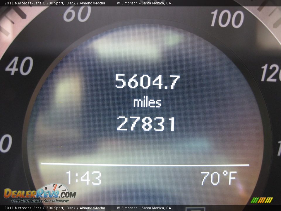 2011 Mercedes-Benz C 300 Sport Black / Almond/Mocha Photo #9