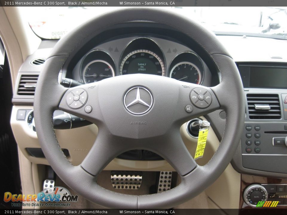 2011 Mercedes-Benz C 300 Sport Black / Almond/Mocha Photo #10