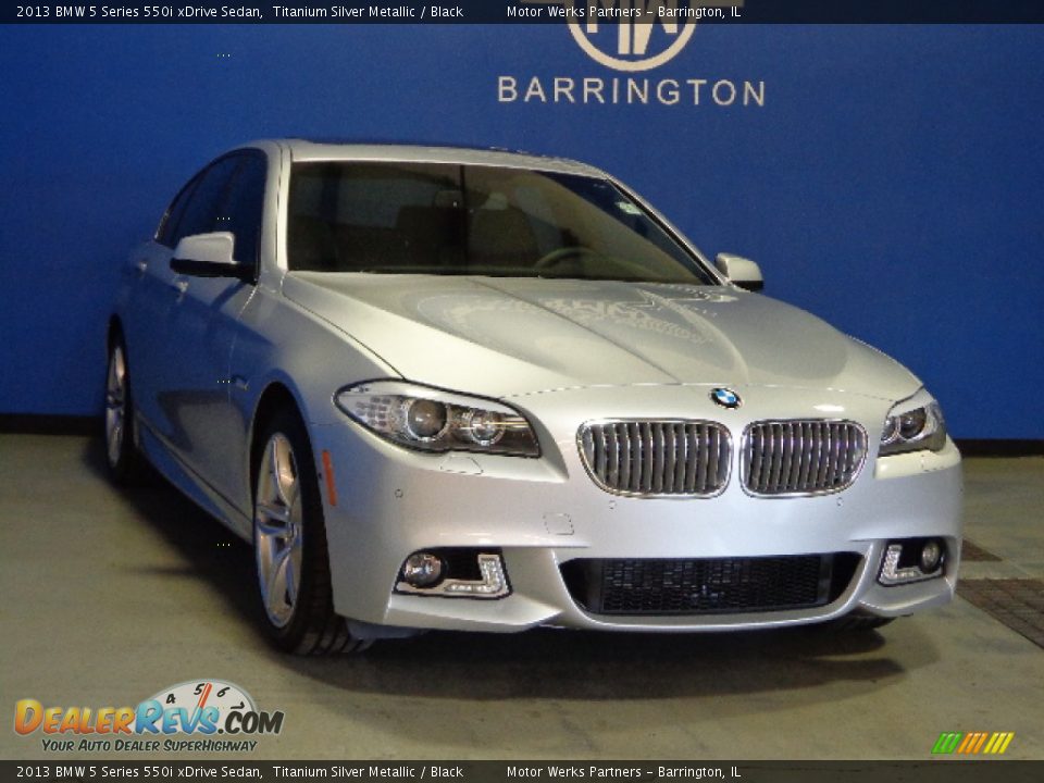 2013 BMW 5 Series 550i xDrive Sedan Titanium Silver Metallic / Black Photo #1