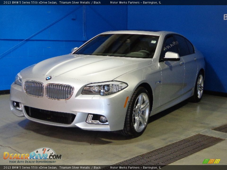 2013 BMW 5 Series 550i xDrive Sedan Titanium Silver Metallic / Black Photo #3