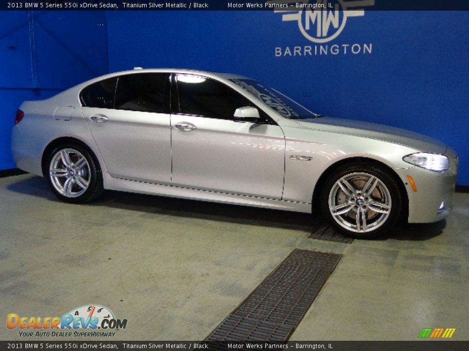 2013 BMW 5 Series 550i xDrive Sedan Titanium Silver Metallic / Black Photo #6