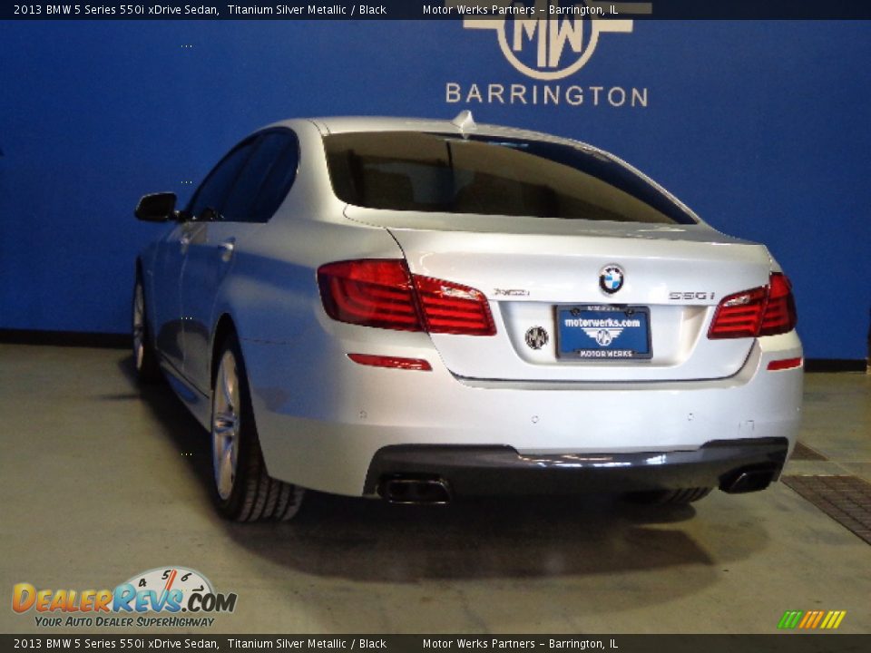 2013 BMW 5 Series 550i xDrive Sedan Titanium Silver Metallic / Black Photo #7