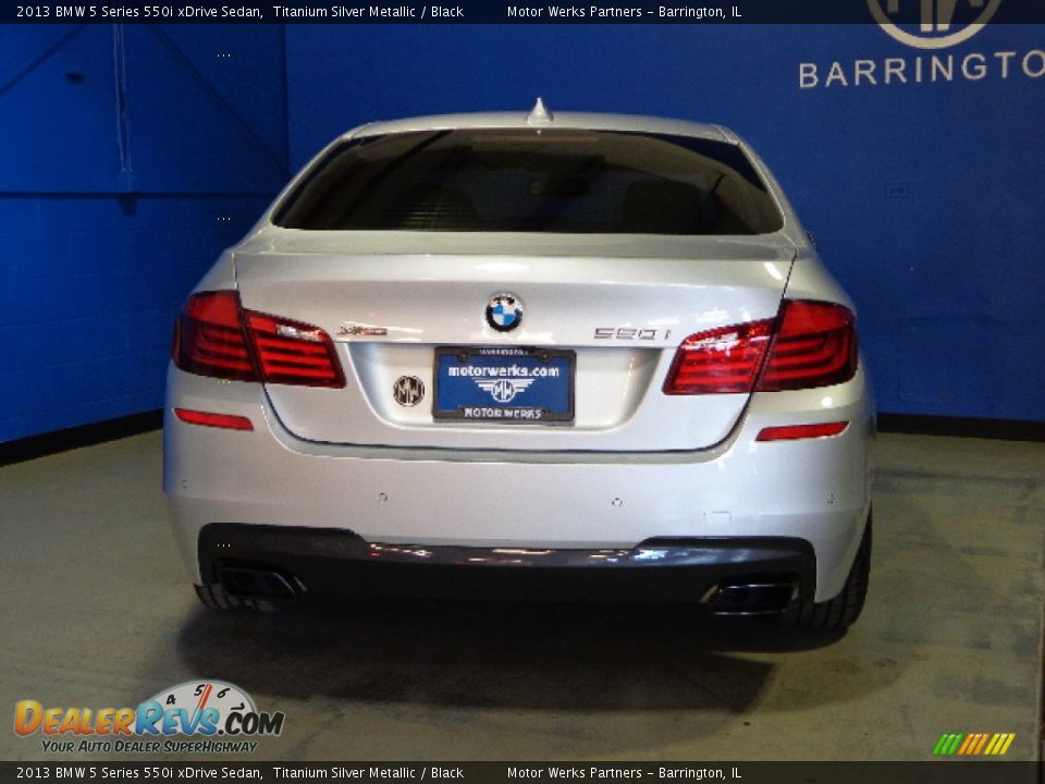 2013 BMW 5 Series 550i xDrive Sedan Titanium Silver Metallic / Black Photo #8