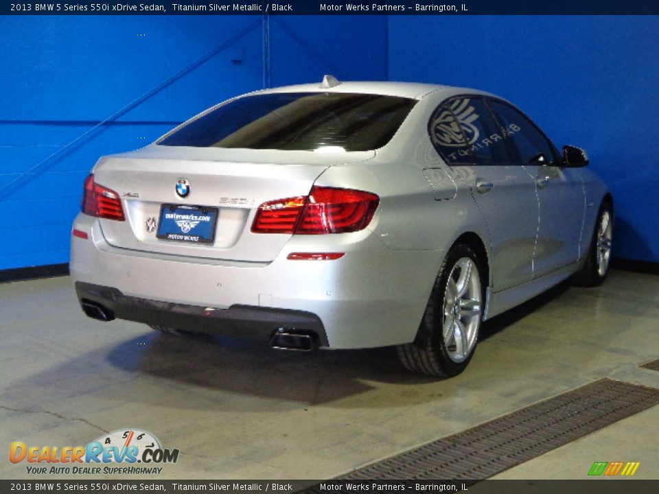 2013 BMW 5 Series 550i xDrive Sedan Titanium Silver Metallic / Black Photo #9