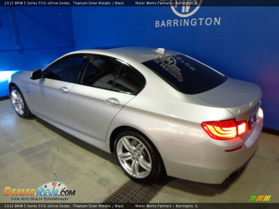 2013 BMW 5 Series 550i xDrive Sedan Titanium Silver Metallic / Black Photo #11