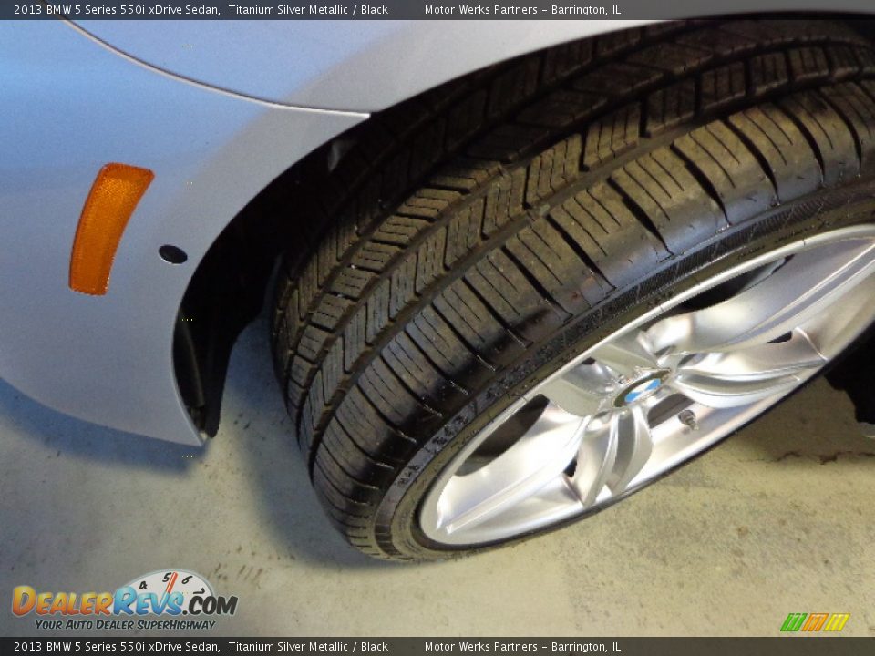 2013 BMW 5 Series 550i xDrive Sedan Titanium Silver Metallic / Black Photo #13