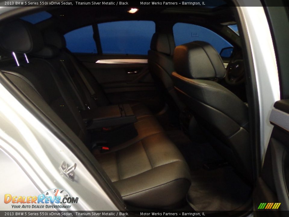 2013 BMW 5 Series 550i xDrive Sedan Titanium Silver Metallic / Black Photo #22