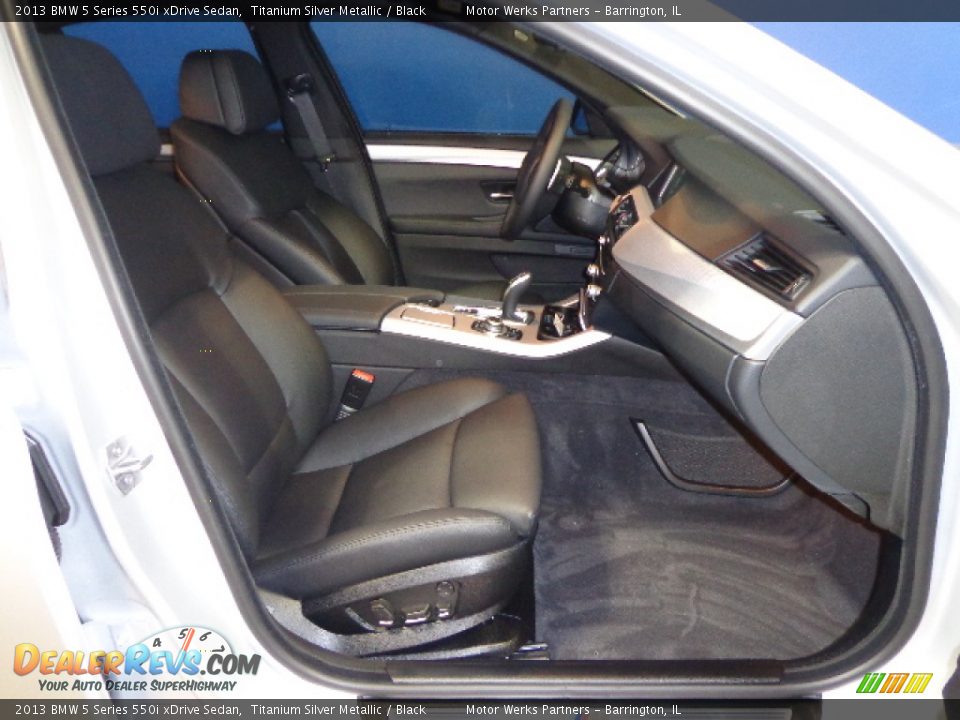 2013 BMW 5 Series 550i xDrive Sedan Titanium Silver Metallic / Black Photo #23