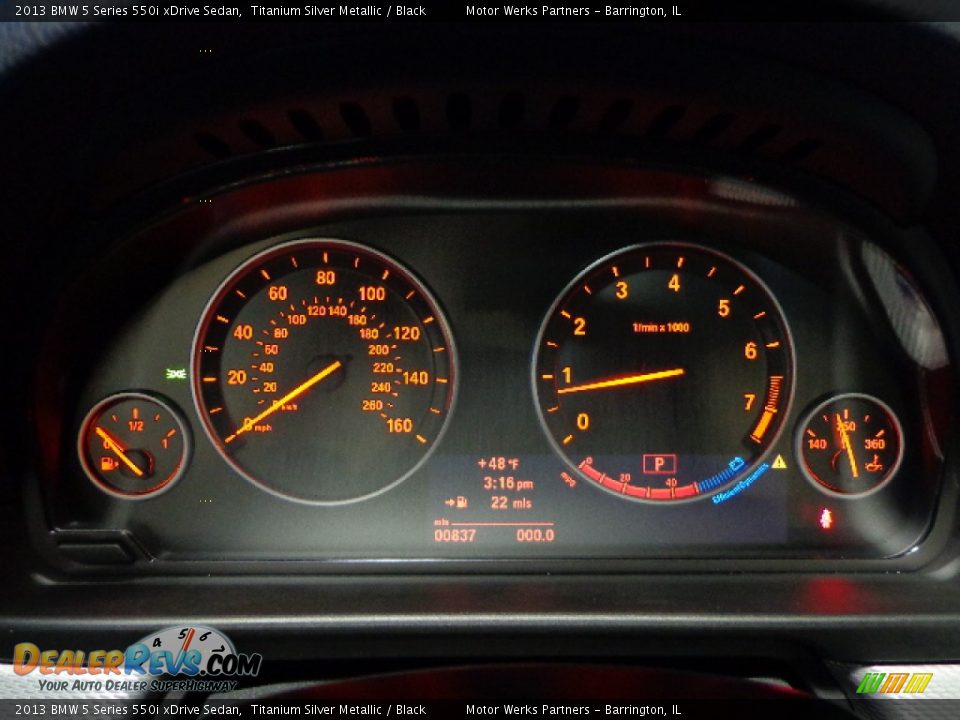 2013 BMW 5 Series 550i xDrive Sedan Gauges Photo #32