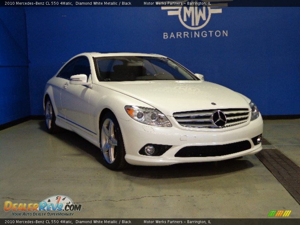 2010 Mercedes-Benz CL 550 4Matic Diamond White Metallic / Black Photo #1