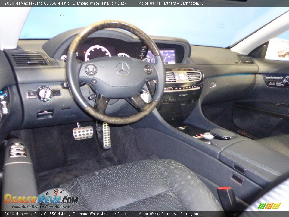 2010 Mercedes-Benz CL 550 4Matic Diamond White Metallic / Black Photo #23